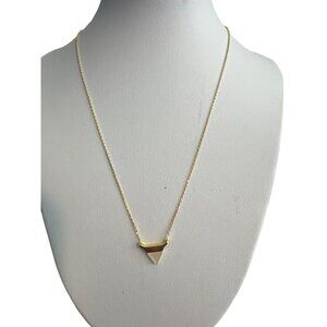 Uncommon James Gold Tone Necklace Triangle Pendant Delicate 16" + 3.5" NWT